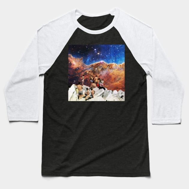 Cosmic Cliffs Baseball T-Shirt by leafandpetaldesign